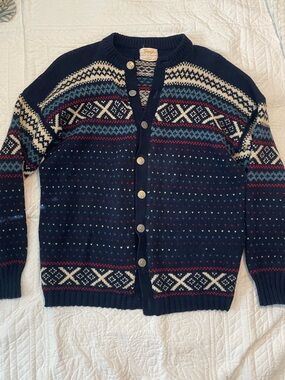Vintage Figgjo Norwegian Cardigan Sweater